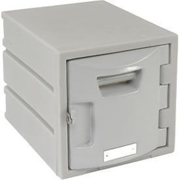 Remco Plastics 6-Tier 6 Door Box Plastic Locker,  12"W x 15"D x 12"H,  Gray,  Assembled