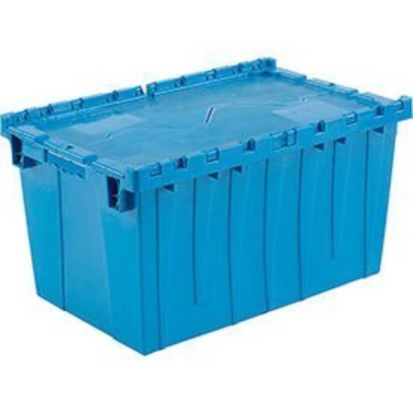 Global Industrial„¢ Plastic Attached Lid Shipping & Storage Container 25-1/4x16-1/4x13-3/4 Blue