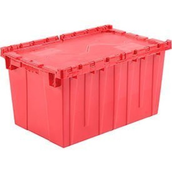 Global Industrial„¢ Plastic Attached Lid Shipping & Storage Container 25-1/4x16-1/4x13-3/4 Red