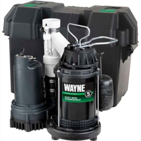 WayneÂ Pre-Assembled 1/2 HP Combination Primary & Battery Backup Sump Pump System