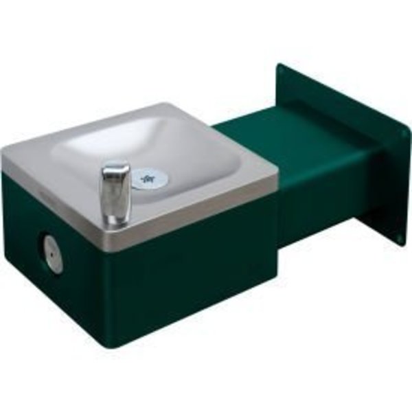Global Industrial„¢ Outdoor Wall Mount Drinking Fountain,  Green