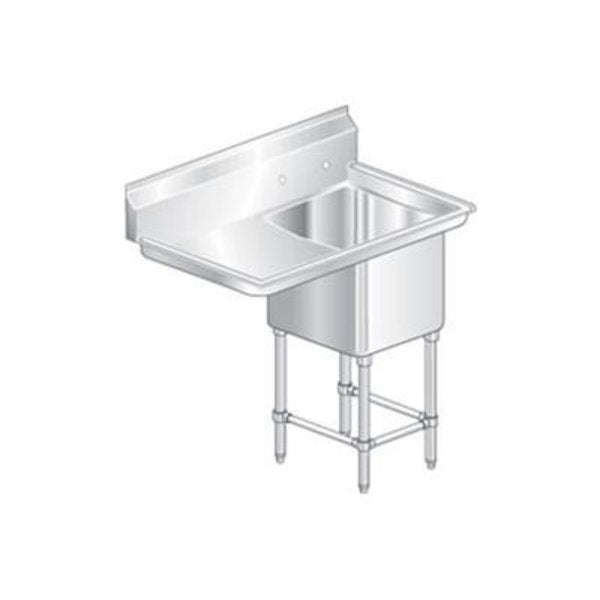 Aero Manufacturing Company® 2F1-2424-30L One Bowl Aerospec SS NSF Sink w/ 30W Left Drainboard
