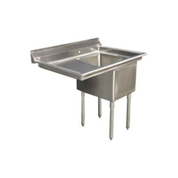 Aero Manufacturing Company® 3F1-2424-18L One Bowl Deluxe SS NSF Sink with 18W Left Drainboard