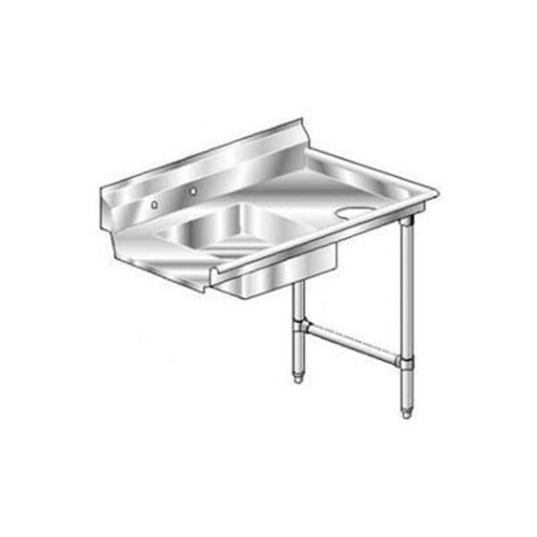 Deluxe SS NSF Soiled Straight w/ Right Drainboard - 48 x 30
