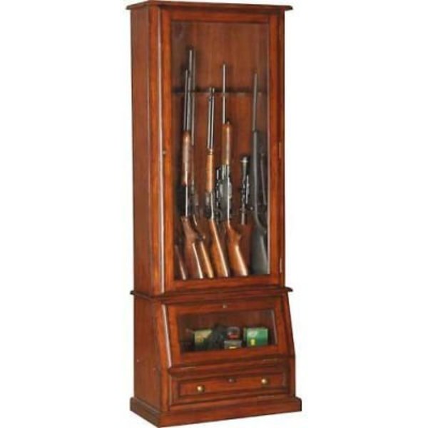 Gun Display Cabinet,  Keyed Lock,  113 lbs,  12 Long Guns