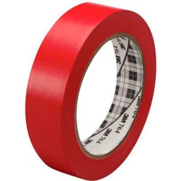 3M™ 764 Vinyl Tape 1" x 36 Yds 5 Mil Red - 6/PACK