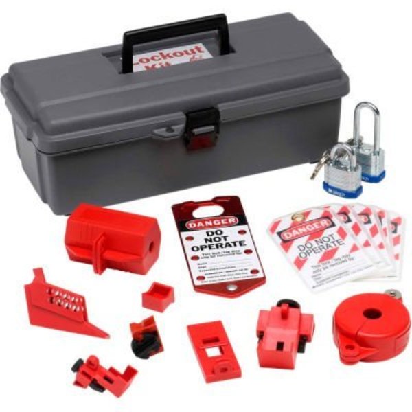 Brady® 65289 Basic Electrical Lockout Toolbox,  Polycarbonate,  14"W x 5-1/4"H