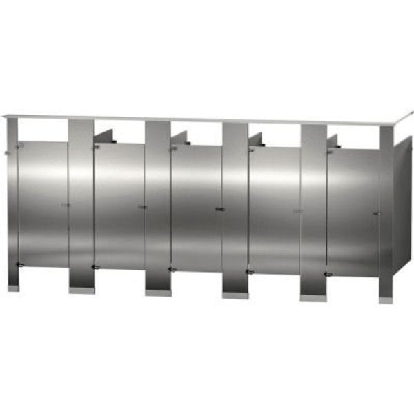 Bradley Stainless Steel 180" Wide Complete 5 In-Corner Compartments,  Satin Brushed - IC53660-SS