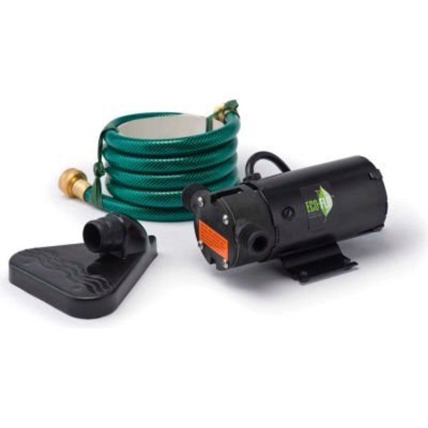 Eco-Flo Portable Light Weight Utility Pump W/6 Ft Garden Hose & Extra Impeller Kit - 360 GPH