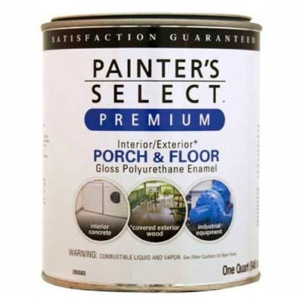 Painter's Select Porch & Floor Coating,  Polyurethane Oil,  Gloss Finish,  Medium Gray,  Quart -