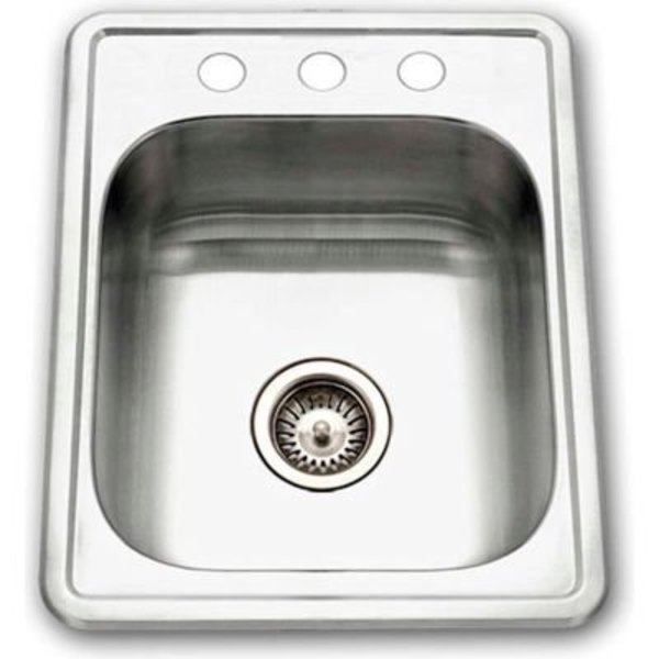 Houzer® A1722-7BS-1 ADA Drop In Stainless Steel 3-Hole Bar/Prep Sink