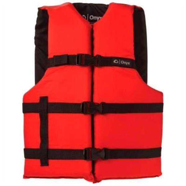 Kemp Adult Universal Life Vest,  Red & Black,  20-002-ADULT-RED