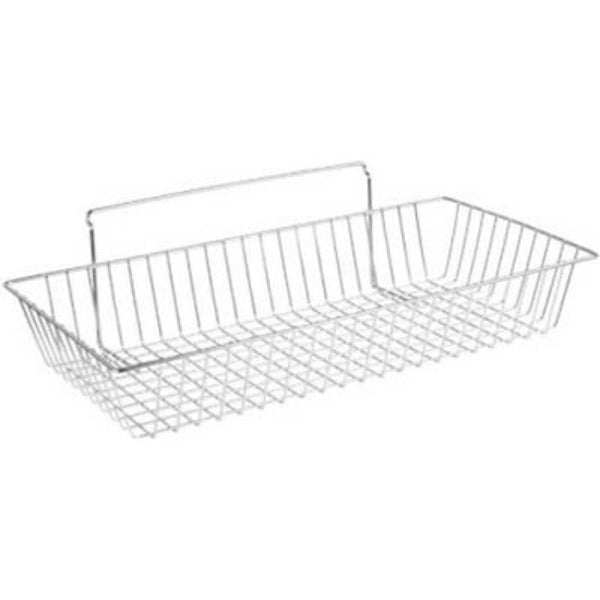 Lavi Industries,  Slat Wall Large Basket,  808681,  24" x 12" x 4",  Chrome