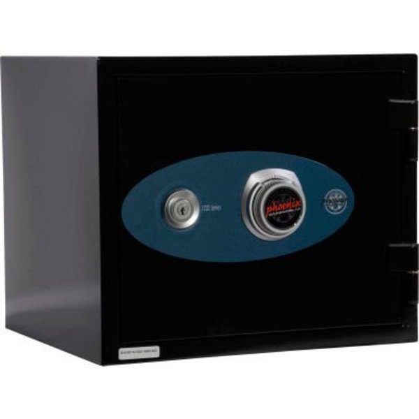 Phoenix Safe Olympian Key & Combination Dual Control Fire Resistant Safe 0.66 cu ft,  Black,  Steel