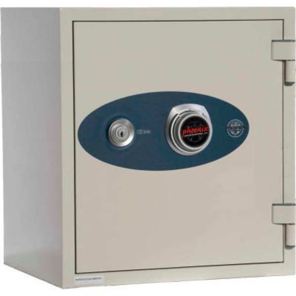 Phoenix Safe Olympian Key & Combination Dual Control Fire Resistant Safe 1.3 cu ft,  Off-White,  Steel