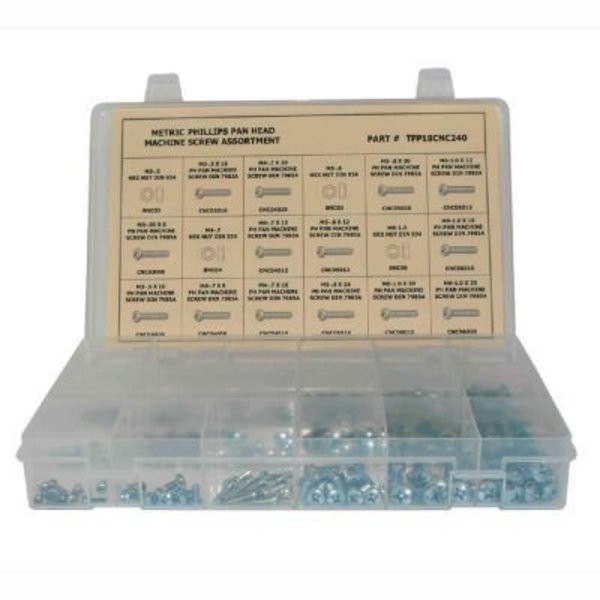 Machine Screw Assortment,  Steel,  Zinc Plated Finish