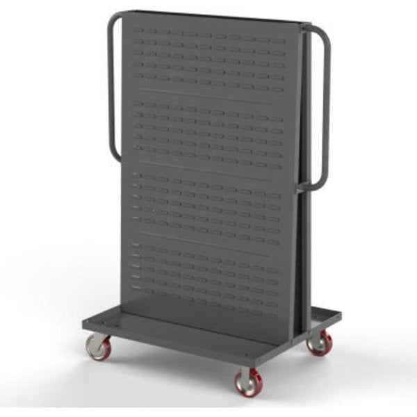 Valley Craft,  Modular A-Frame Bin Cart,  2 Louvered Panels,  36"W x 30"D x 62"H,  Gray