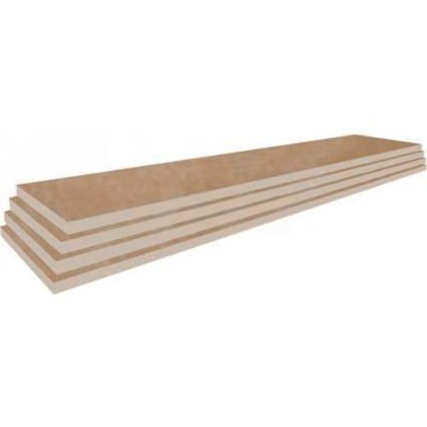 Slatwall Birch Shelves,  3/4"Hx10"Dx47-3/4"W,  Finished on 2 Sides and 3 Edges
