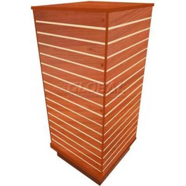 Slatwall Cube Display Fixture-Cherry with Spinner Base and Casters