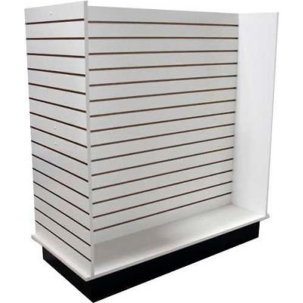 Slatwall H Display Fixture-White with Casters