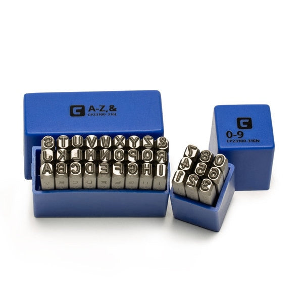 Professional 3/16 in Letter and Number Stamp Set,  36 pcs