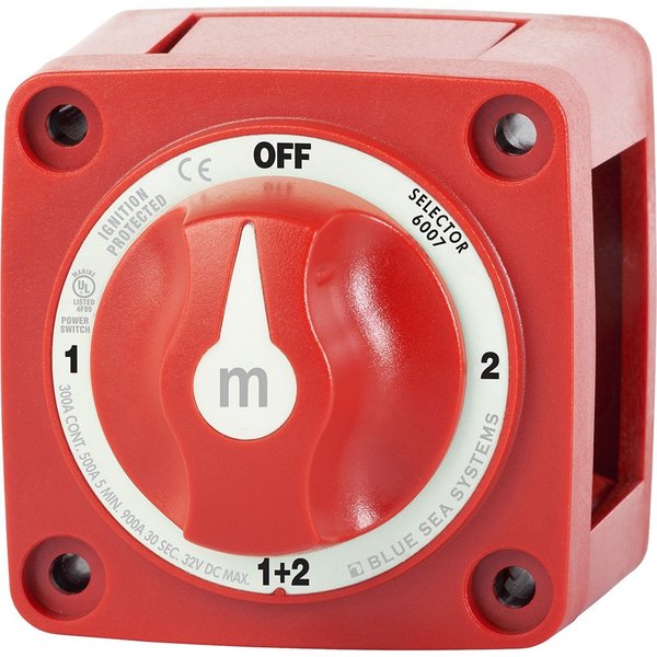 Blue Sea 6007 m-Series (Mini) Battery Switch Selector Four Position Re