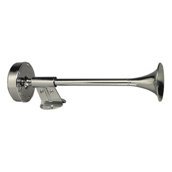 Ongaro Deluxe All-Stainless Shorty Single Trumpet Horn - 12V