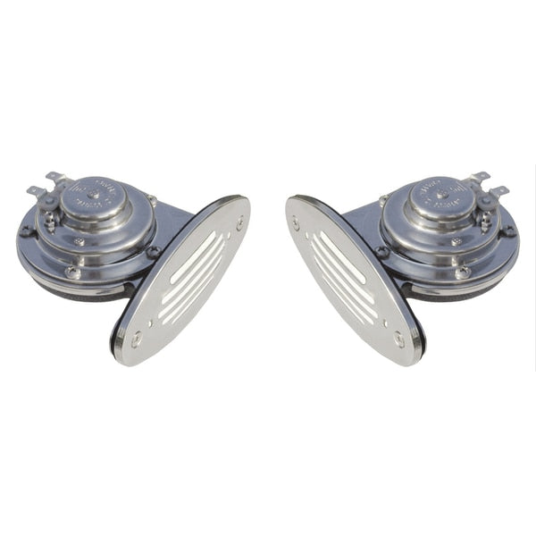Ongaro Mini SS Dual Drop-In Horn w/SS Grills High -Low Pitch