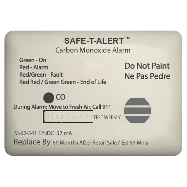 62 Series Carbon Monoxide Alarm-12V-62-541-Marine Surface Mount-White