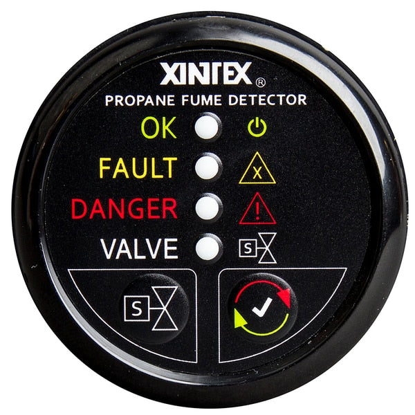 Propane Fume Detector w/Plastic Sensor & Solenoid Valve - Black