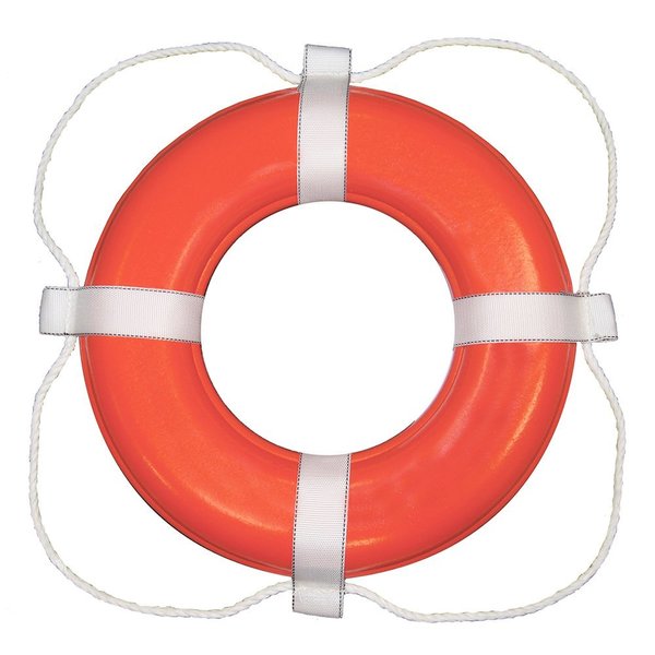 Foam Ring Buoy - 30" - Orange w/White Grab Line