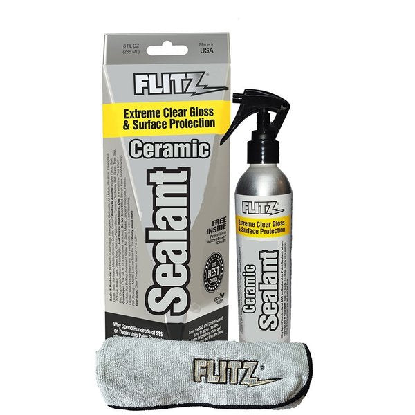 Flitz Ceramic Sealant Spray Bottle w/Microfiber Polishing Cloth - 236m