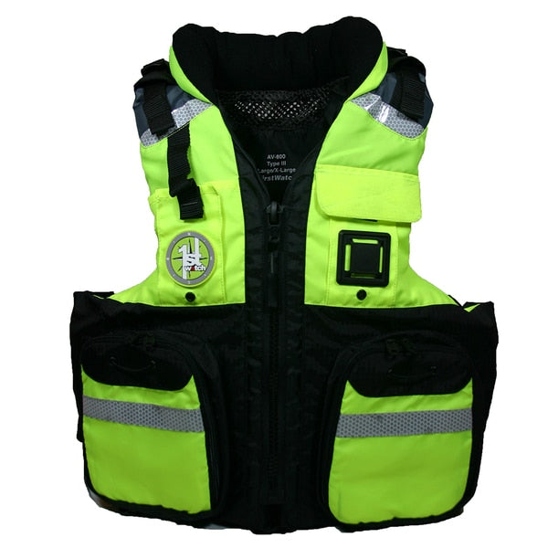 AV-800 Pro 4-Pocket Vest (USCG Type III) - Hi-Vis Yellow/B