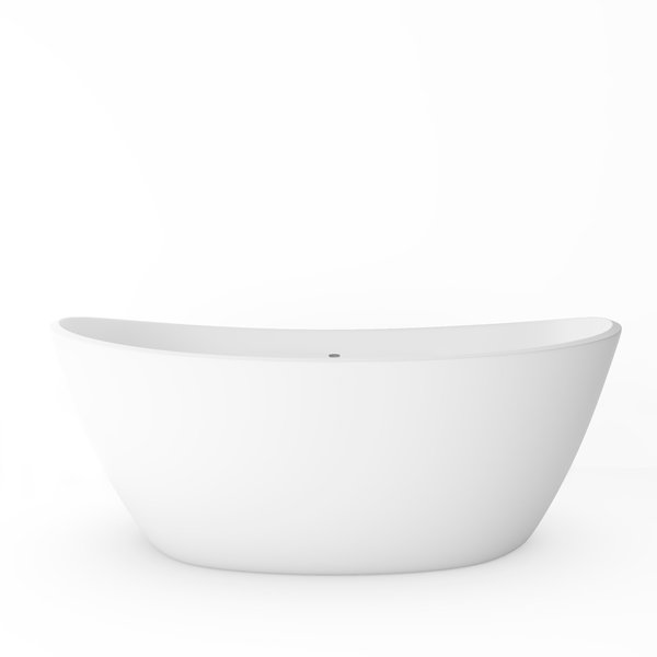 Manhattan 59" Solid Surface Freestanding Bathtub in White