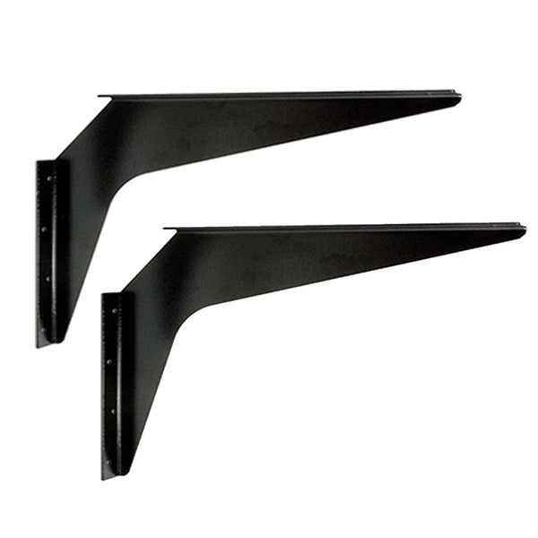 Black 8-in x 12-in Workstation Bracket (2-Pack)