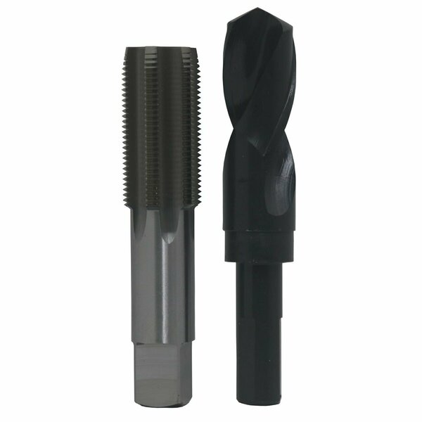1-1/4in-28 UNS HSS Plug Tap and 1-7/32in HSS 1/2in Shank Drill Bit Kit