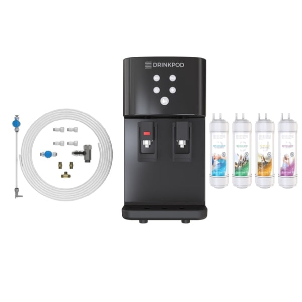 2000 Series Countertop Bottleless Water Dispenser. Multi Stage Purification,  Black