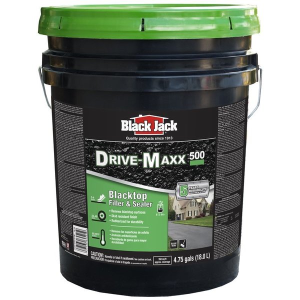 Drive-Maxx 500 Matte Black Water-Based Rubberized Asphalt Driveway Sealer 4.75 gal