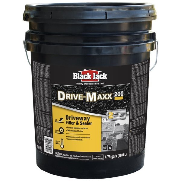 Drive-Maxx 200 Matte Black Water-Based Rubberized Asphalt Driveway Sealer 4.75 gal