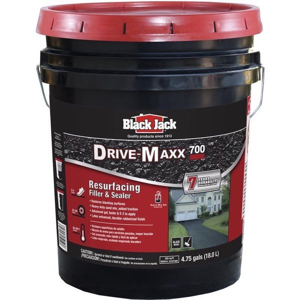 Drive-Maxx 700 Matte Black Water-Based Rubberized Asphalt Driveway Sealer 4.75 gal