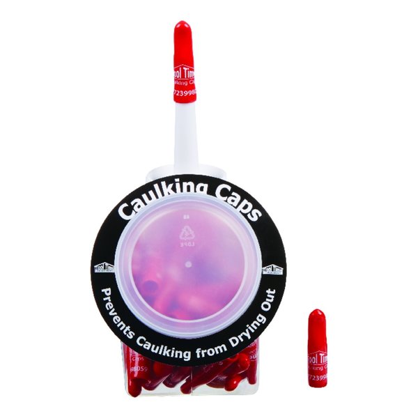 Tool Time Red Industrial Vinyl Reusable Caulking Caps