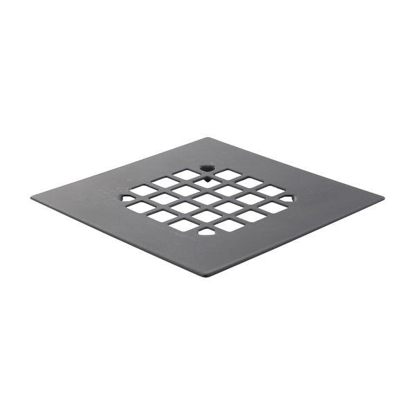 4-1/4 in. Matte Black Square Stainless Steel Drain Cover
