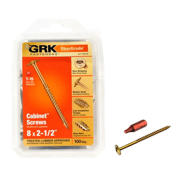 Cab Screw,  #8 Thrd Sz,  2-1/2 in Lg
