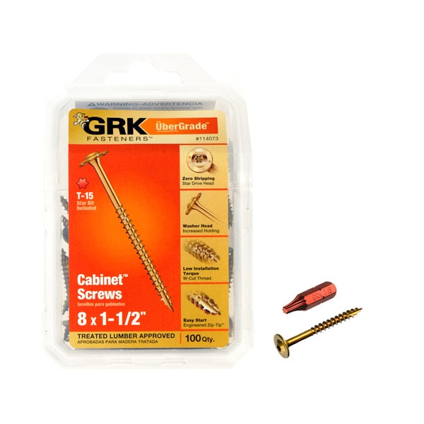 Cab Screw,  #8 Thrd Sz,  1-1/2 in Lg