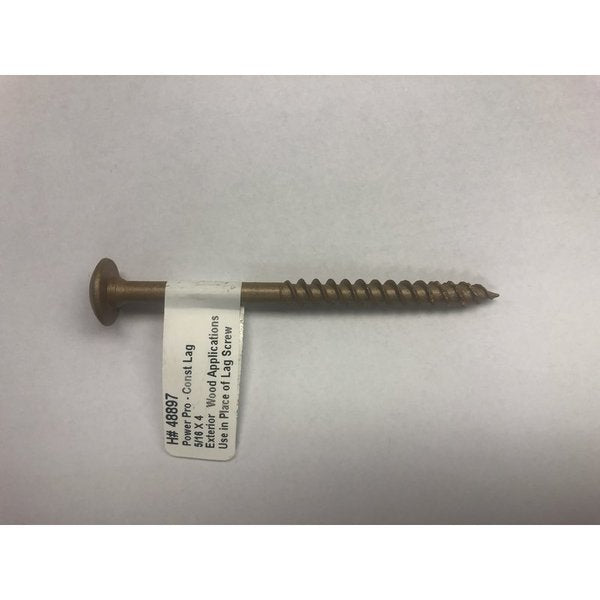 Power Pro 5/16 in. X 4 in. L Star Steel Lag Screw 1 pk,  50PK
