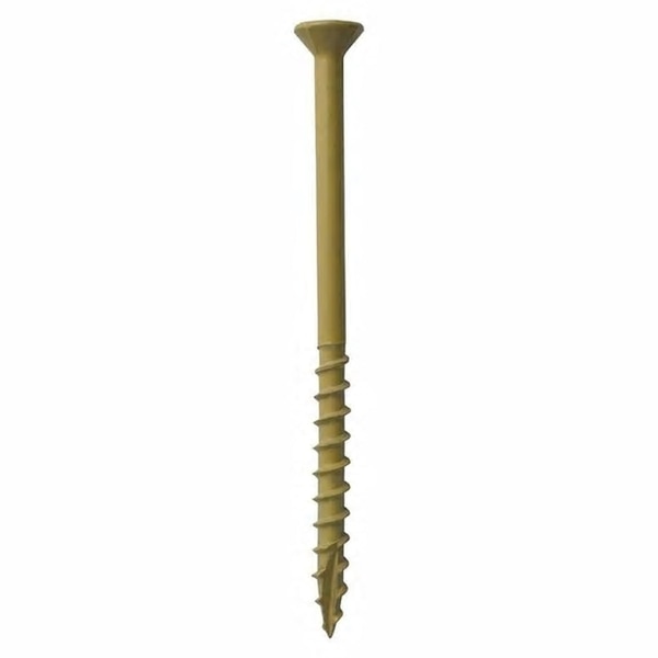 Deck Screw,  #9 x 3 in,  Flat Head Torx Drive