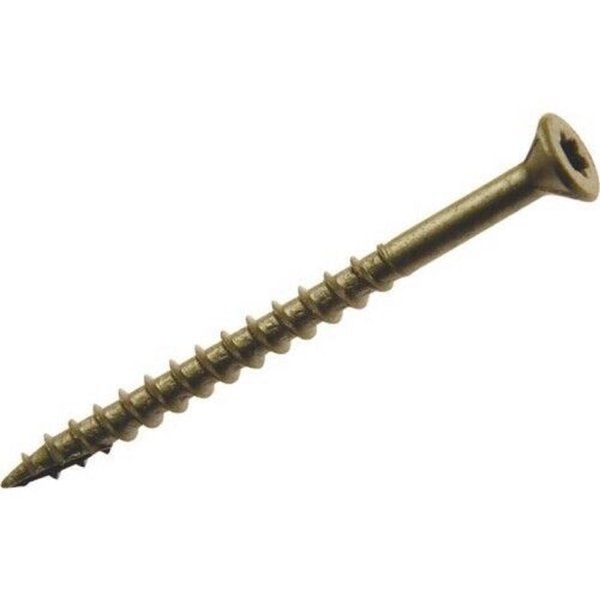 Deck Screw,  #10 x 3-1/2 in,  Flat Head Torx Drive