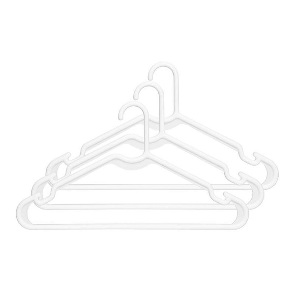 Plastic White Hanger 3 pk