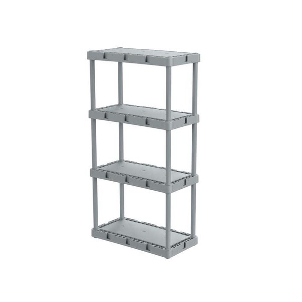 48 in. H X 24 in. W X 12 in. D Plastic 4-Tier Shelving Unit