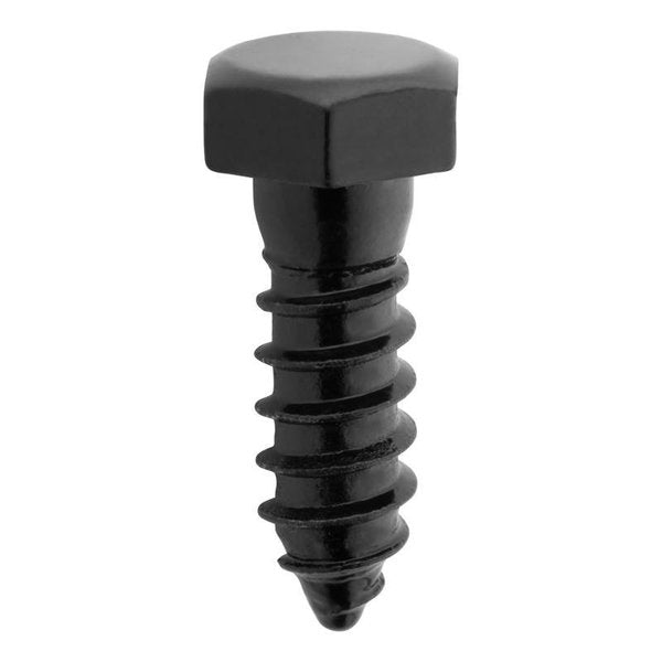 Lag Screw,  1/2 in,  1-1/2 in,  Steel,  Black Phosphate Hex Hex Drive